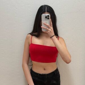 wilfred free red crop top